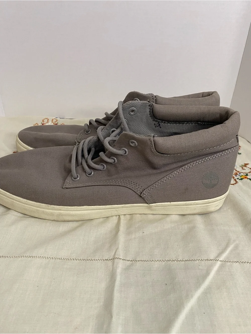 Timberland Nordstrom Men's Chukka Boots in Grey/Taupe Canvas